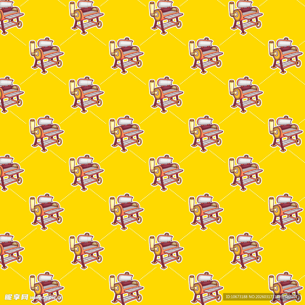 烧烤炉图案背景