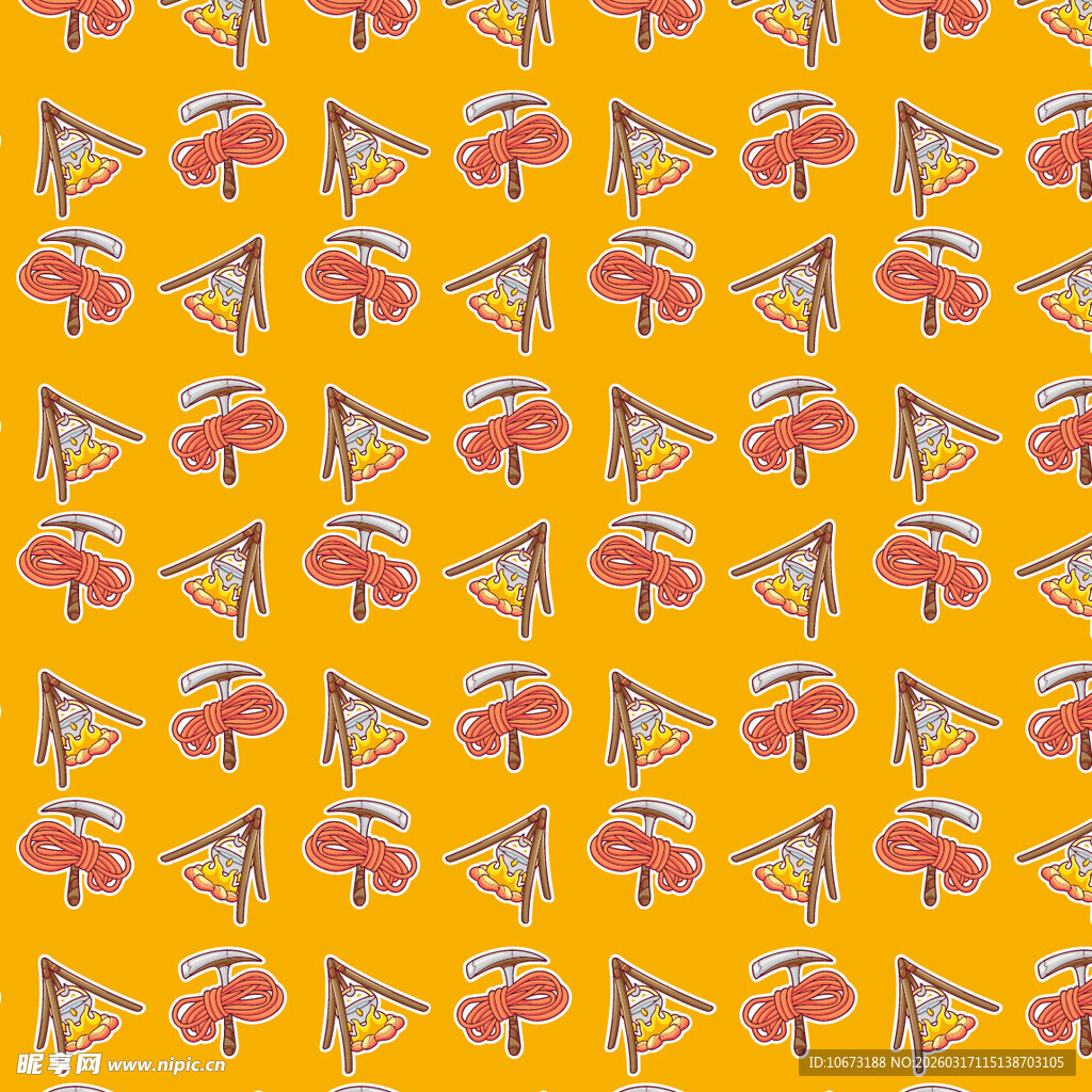 户外装备图案背景