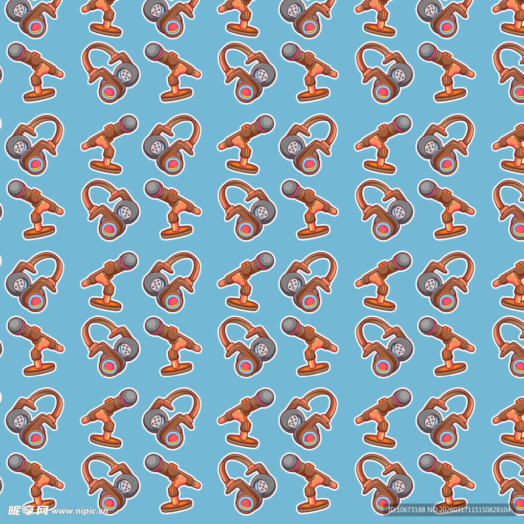 录音设备图案背景