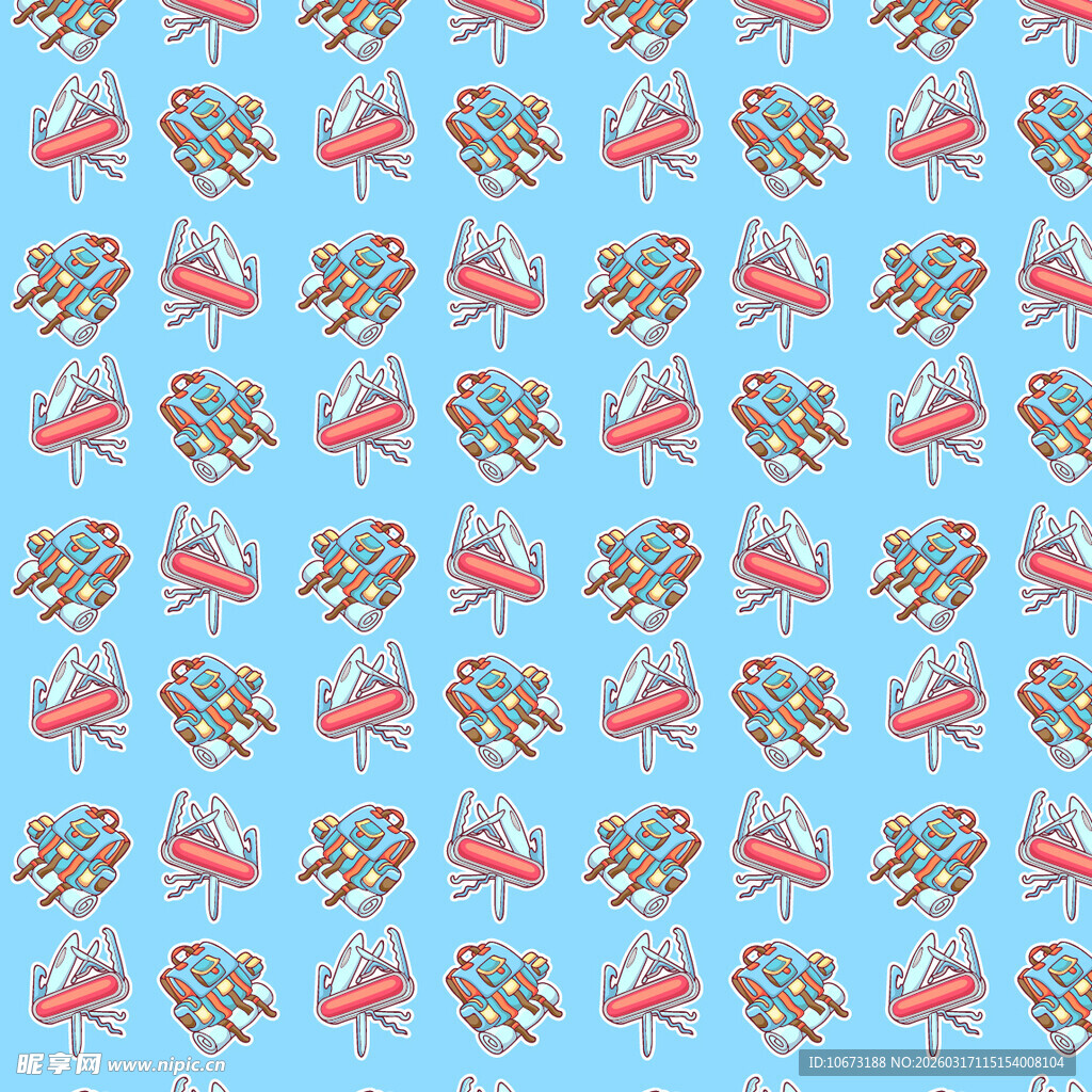 户外元素图案背景