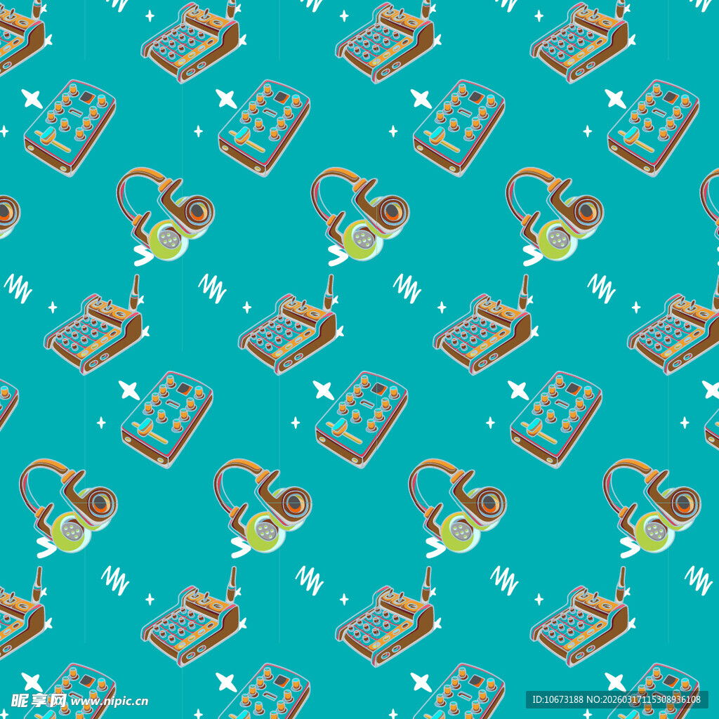 录音元素图案背景