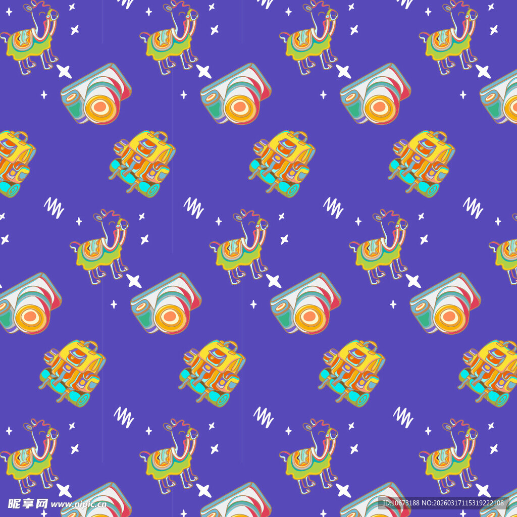 户外元素图案背景