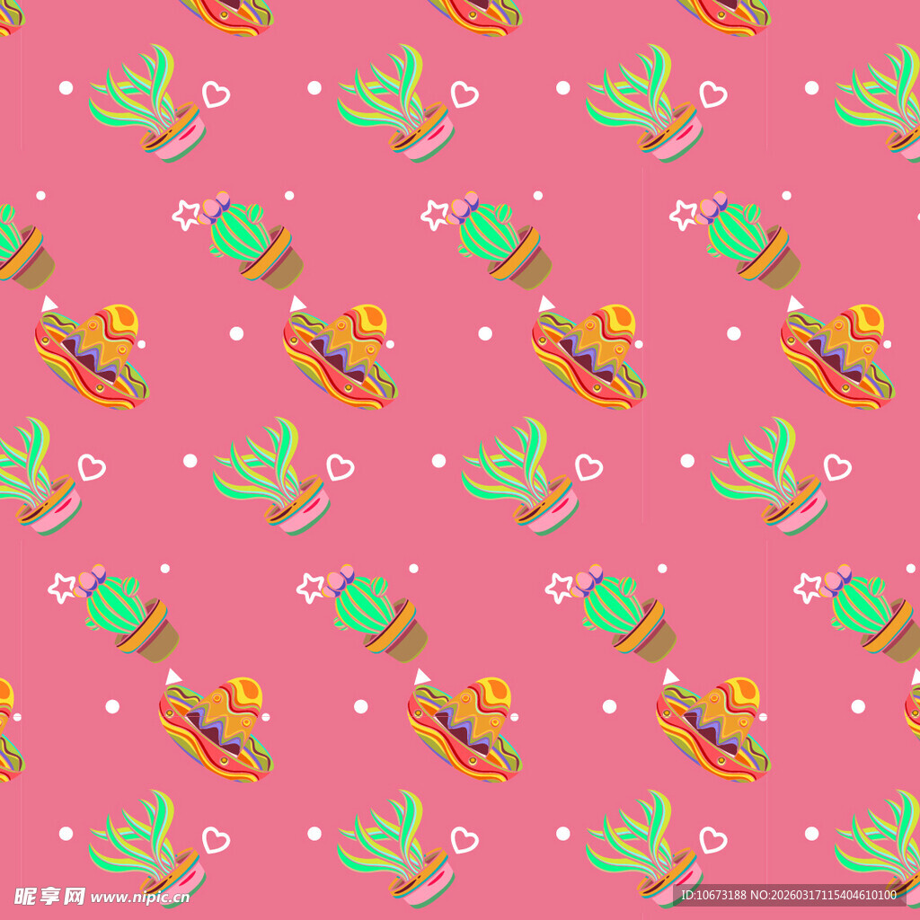 绿植元素图案背景