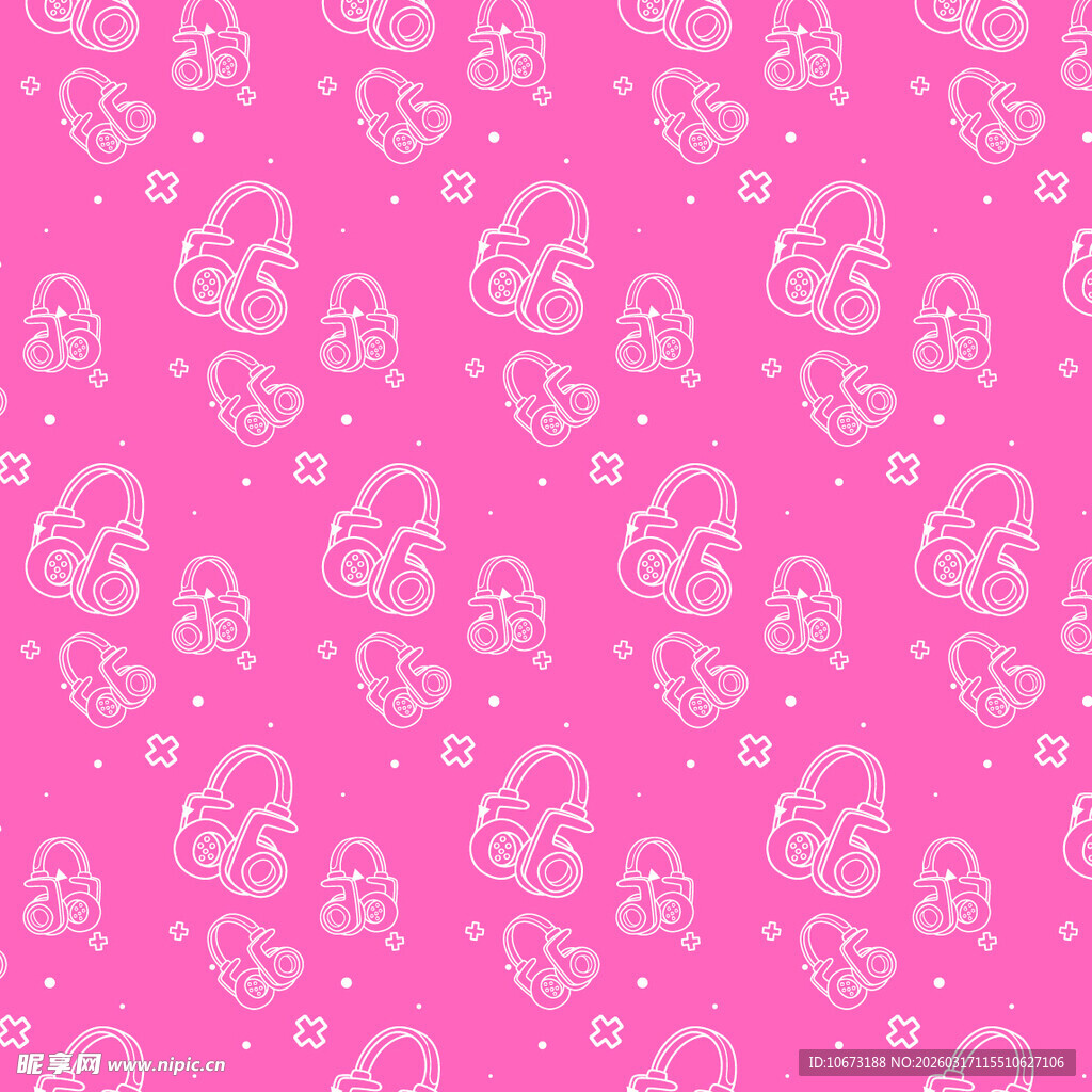 耳机图案背景