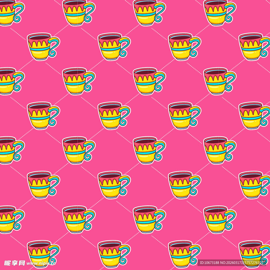 杯子图案背景