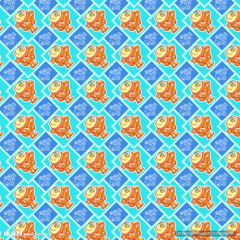 鱼类图案背景