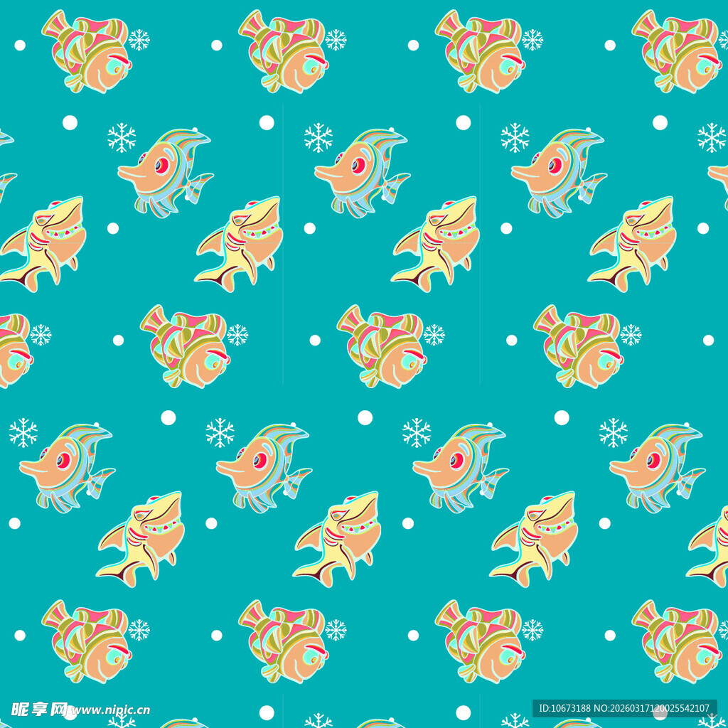 鱼类图案背景
