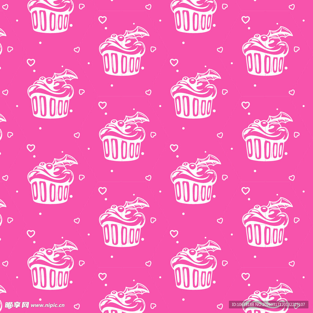 杯子蛋糕图案背景