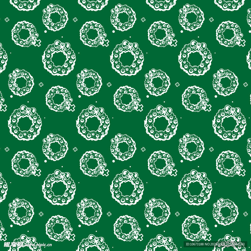 圣诞花环图案背景