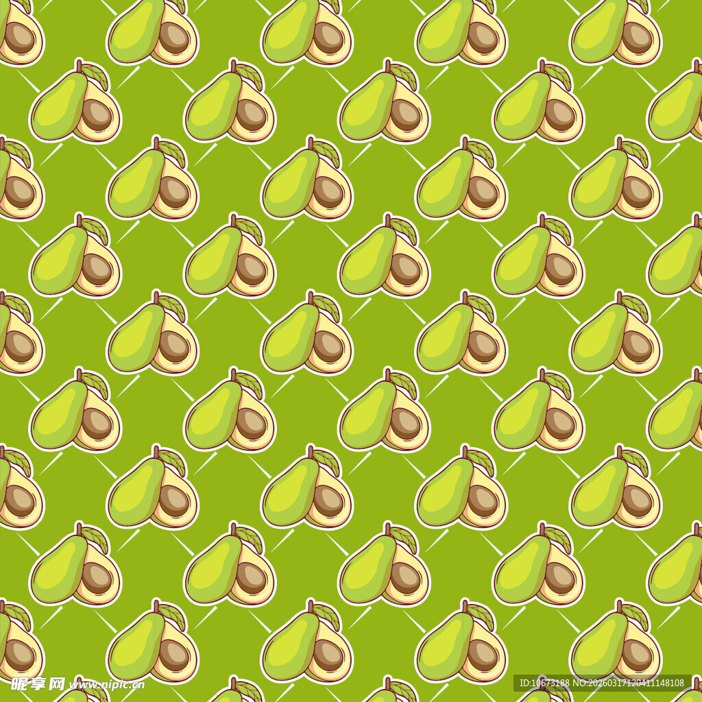 牛油果图案背景