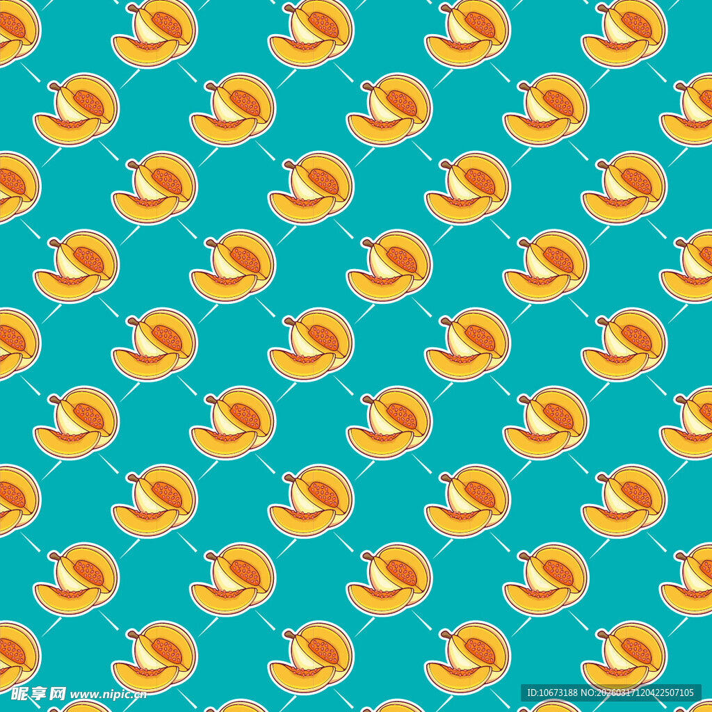 哈密瓜图案背景