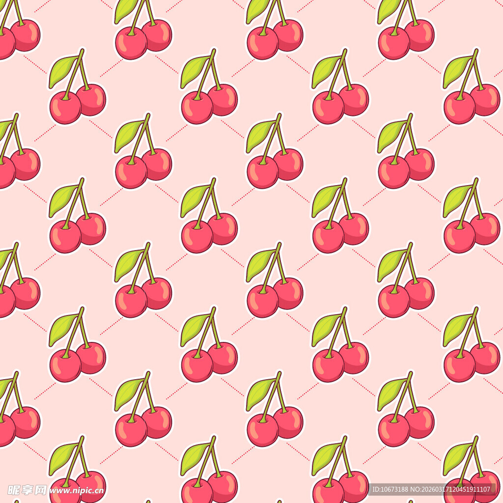 樱桃图案背景