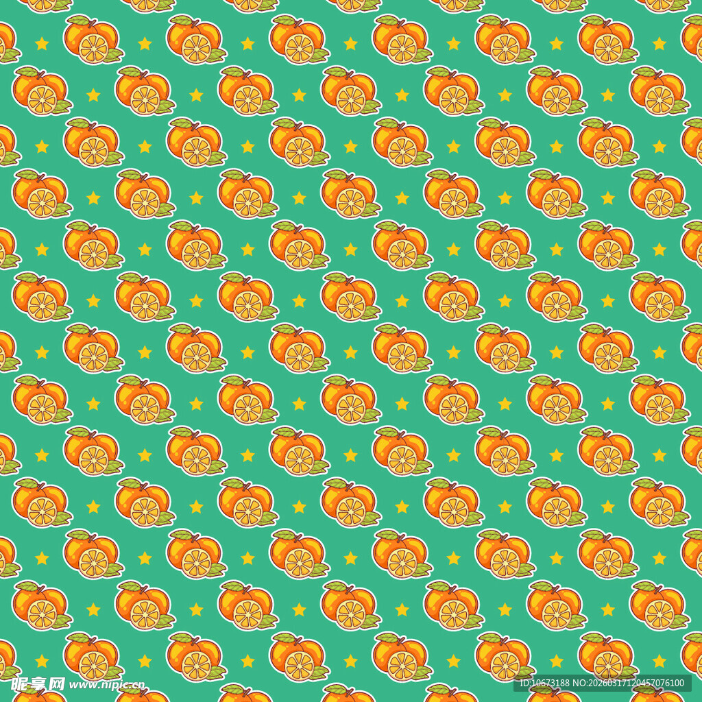 橙子图案背景