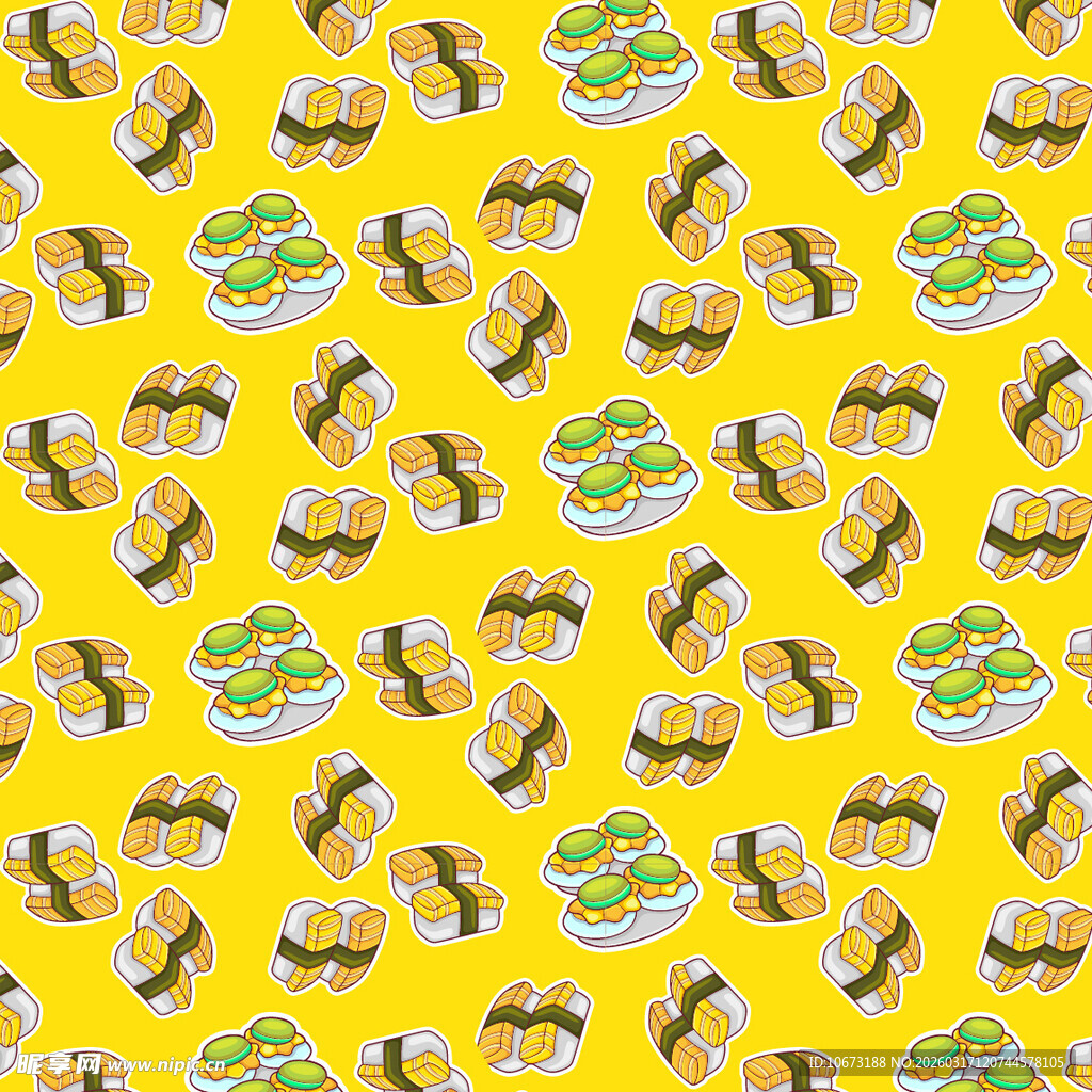 寿司图案背景