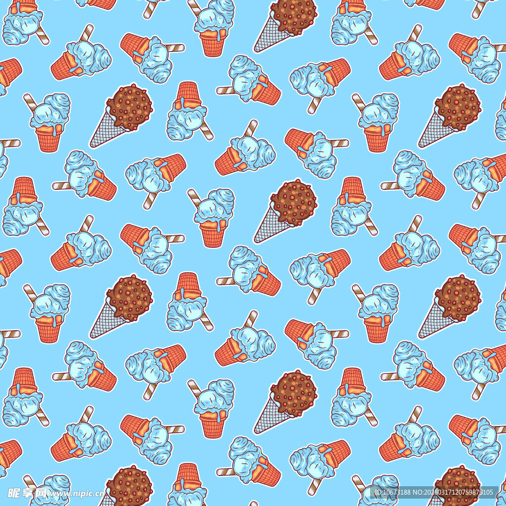 冰淇淋图案背景