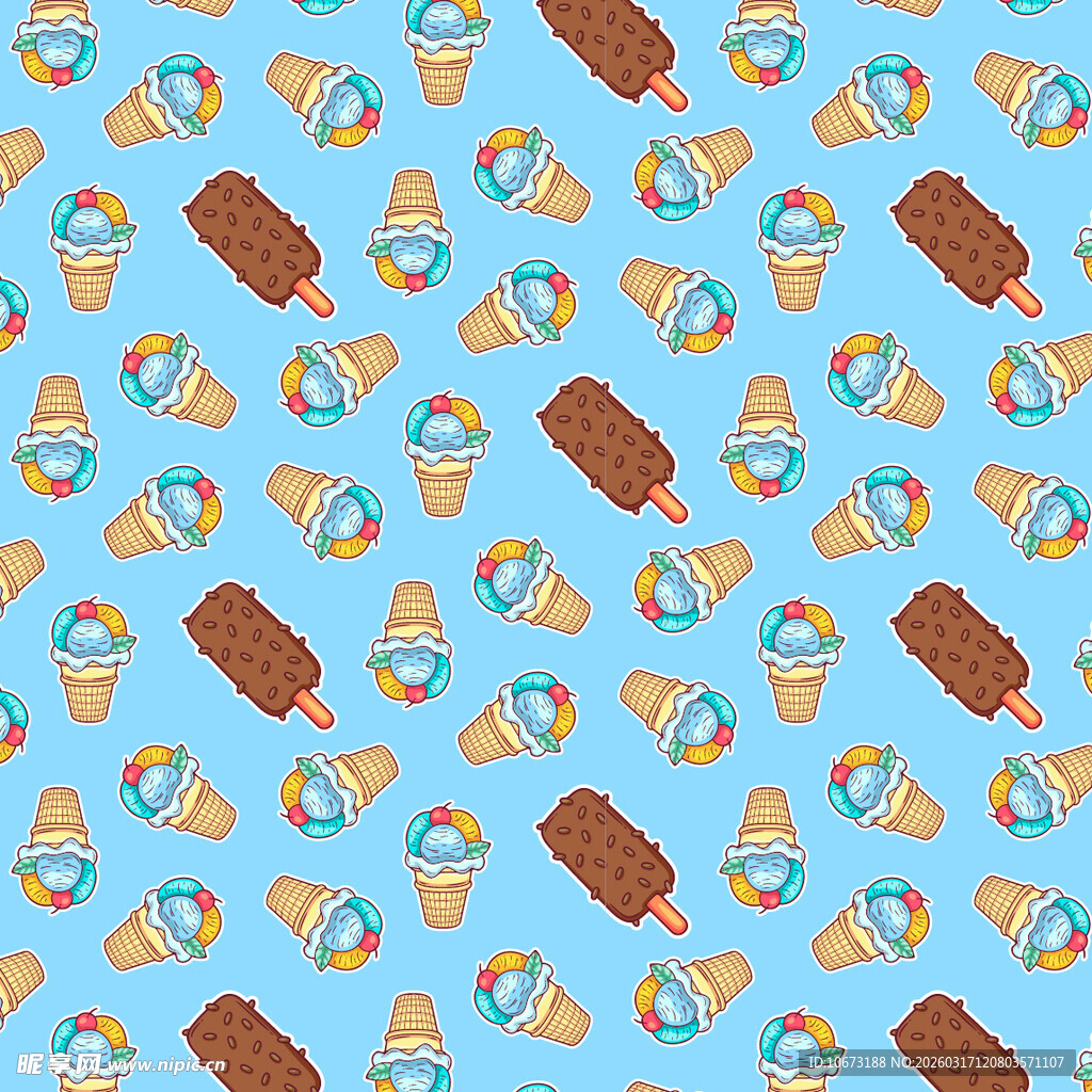冰淇淋图案背景