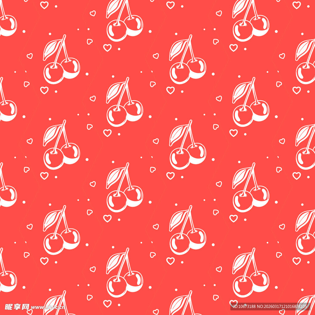 樱桃图案背景