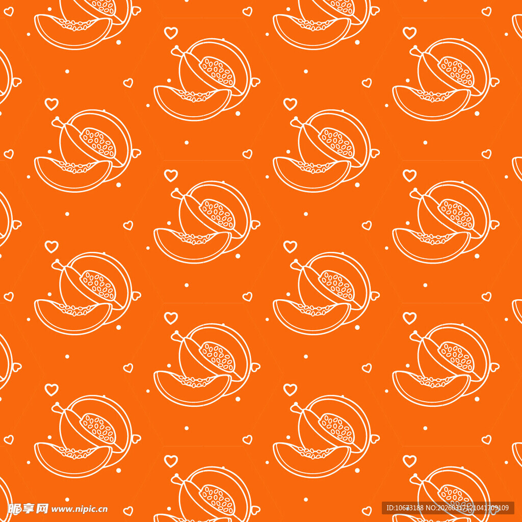 哈密瓜图案背景