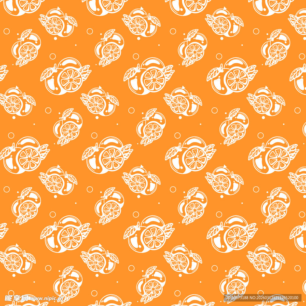 橙子图案背景