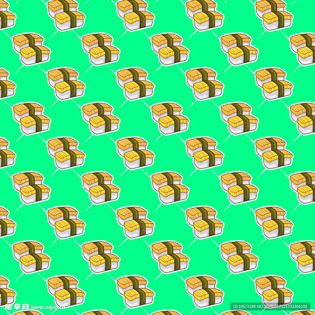 寿司图案背景