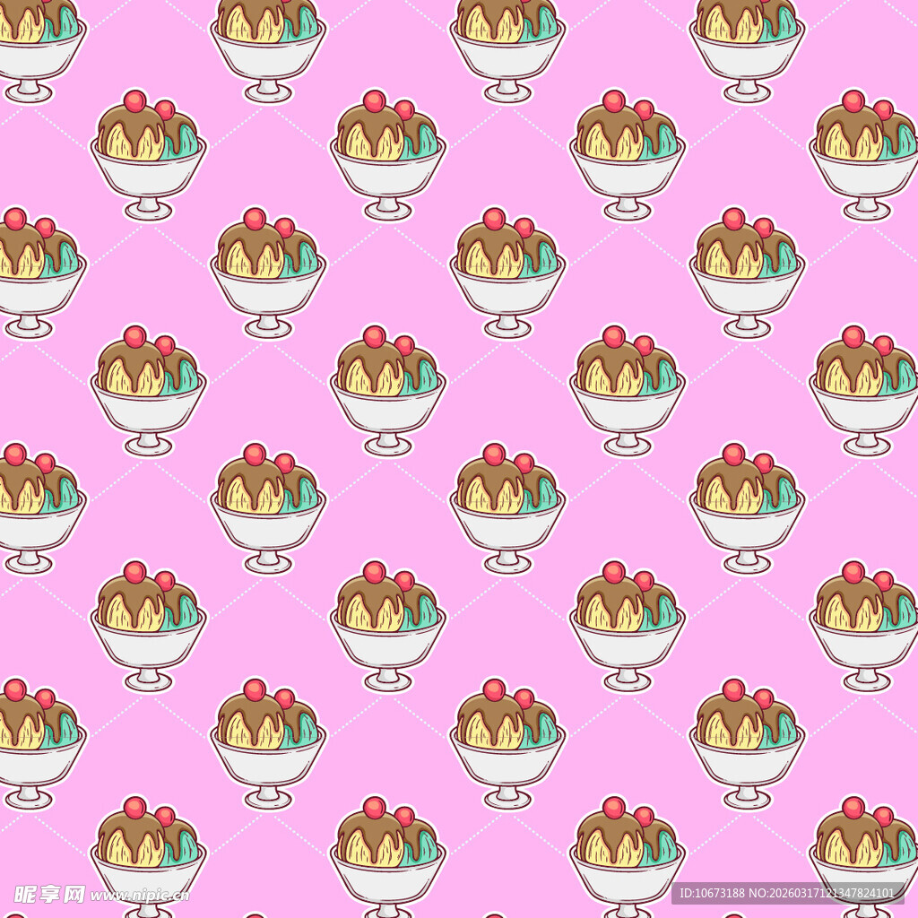 冰淇淋图案背景