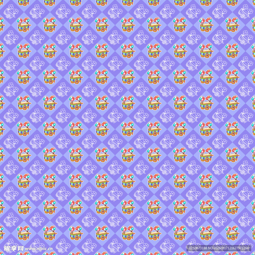 气球车图案背景