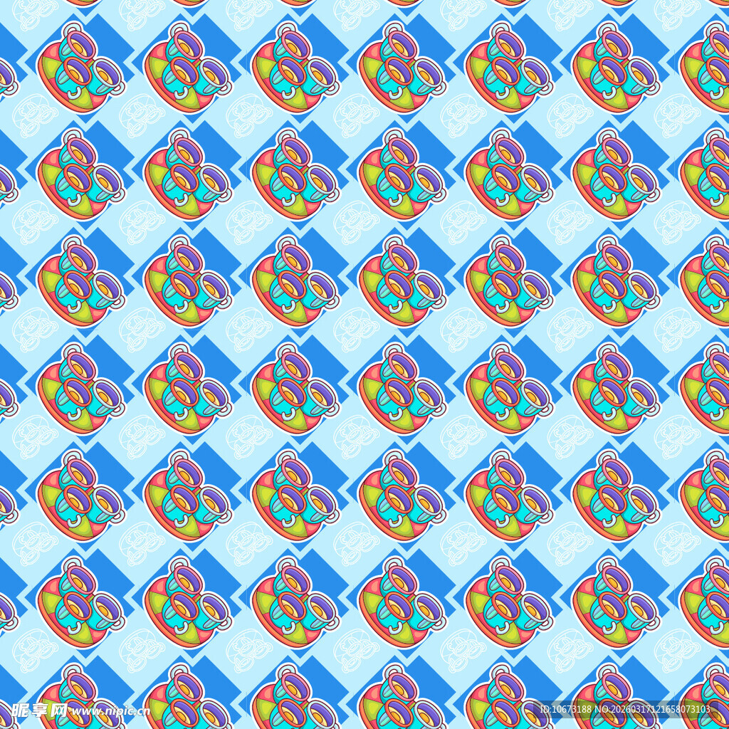 碰碰杯图案背景