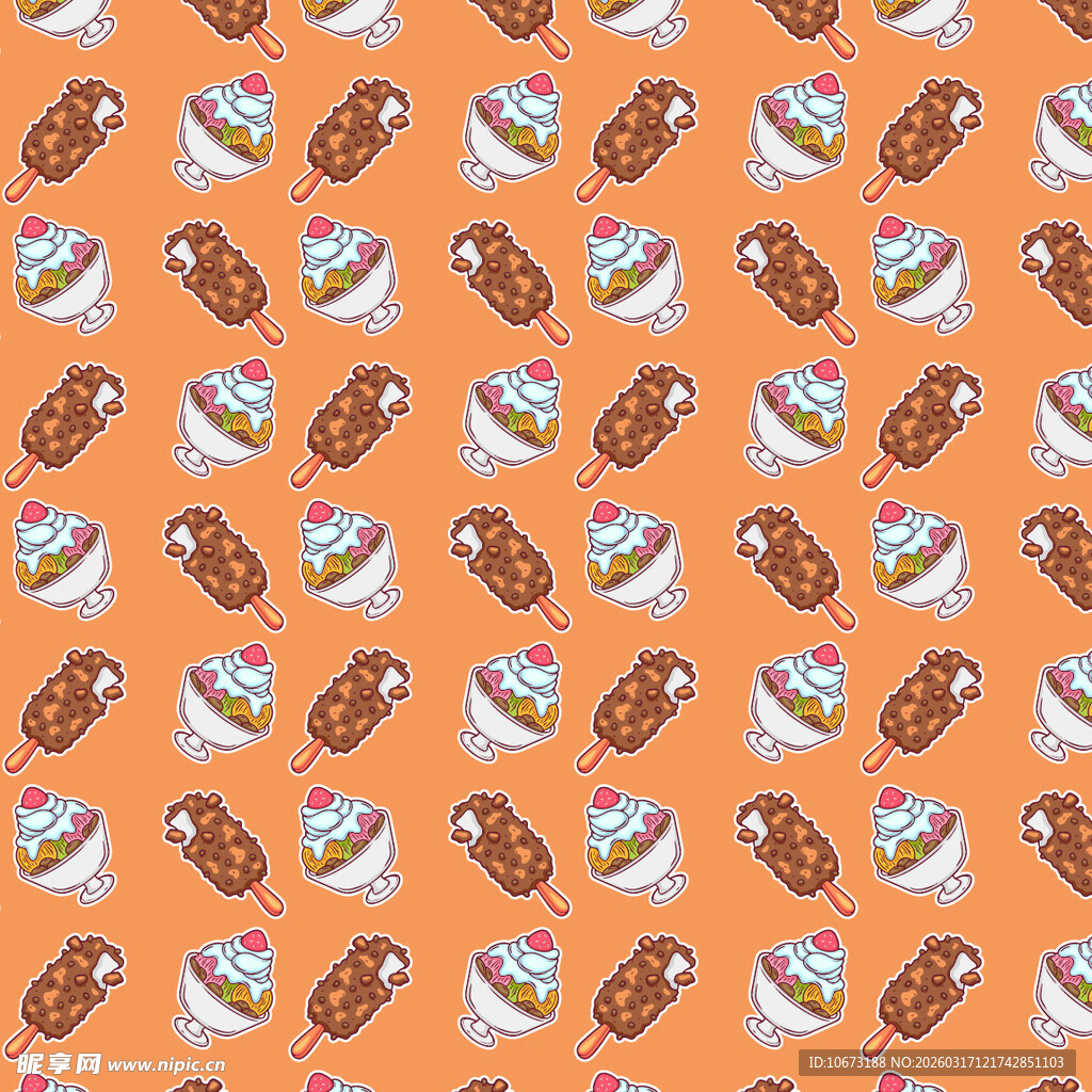 冰淇淋图案背景