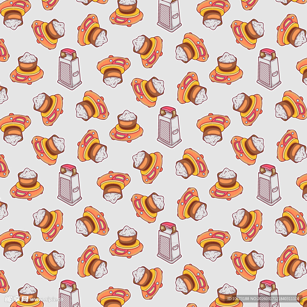 厨房用具图案背景