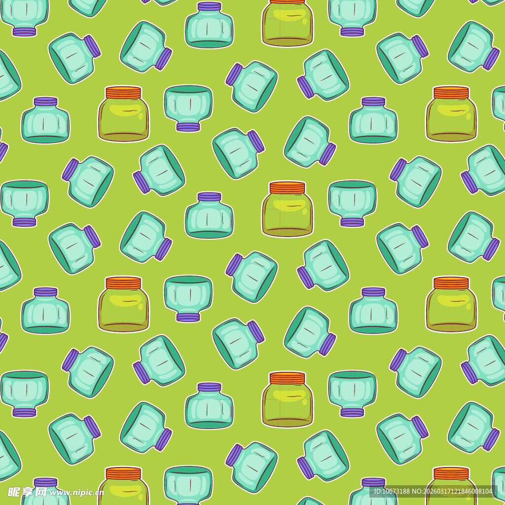 玻璃瓶图案背景