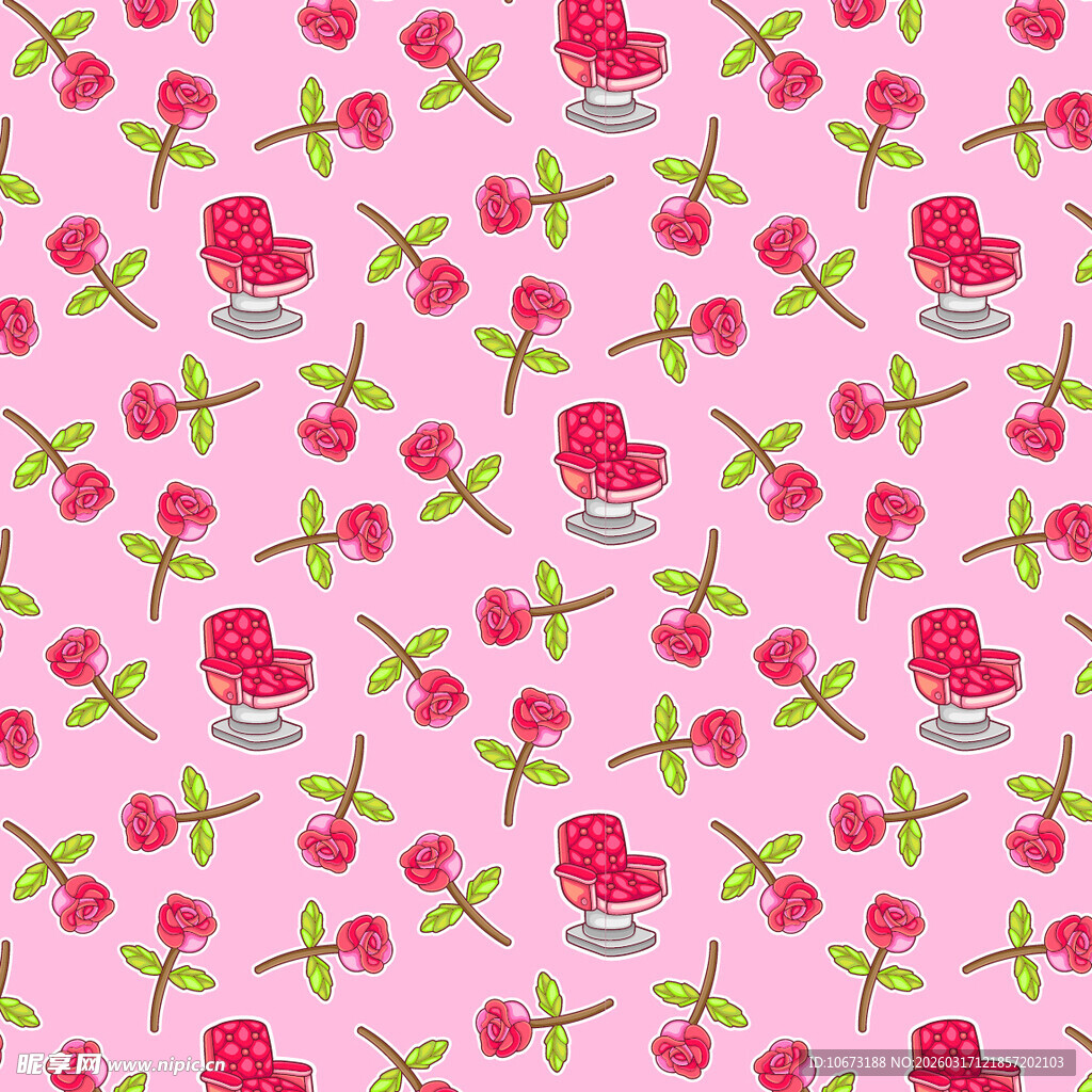 玫瑰图案背景