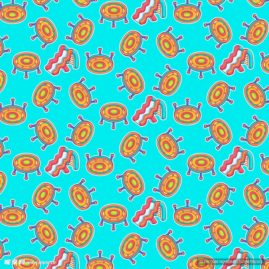 游乐设施图案背景