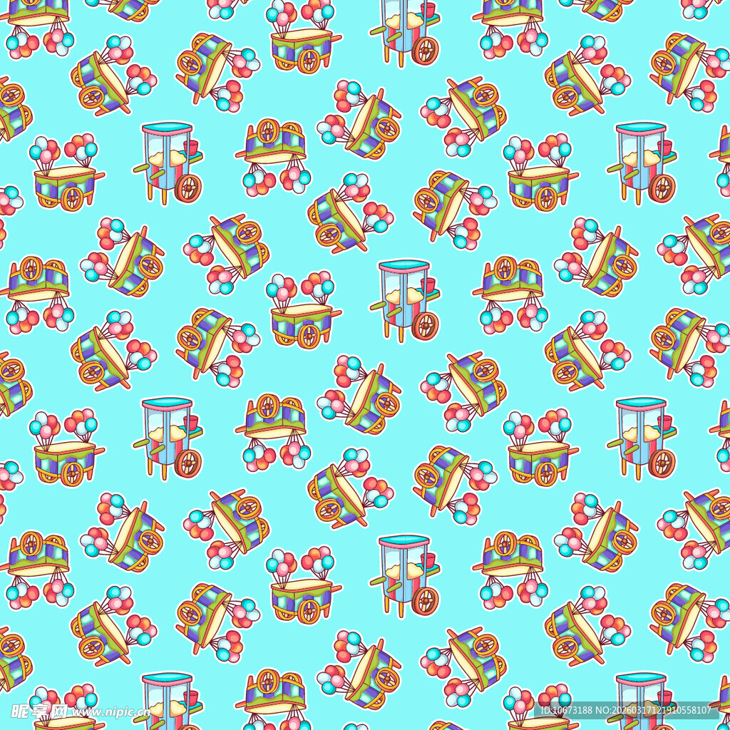 美食贩卖车图案背景