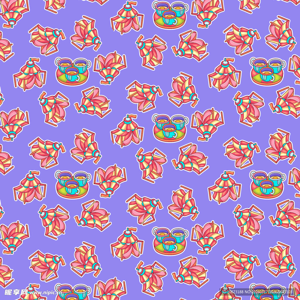 游乐设施图案背景