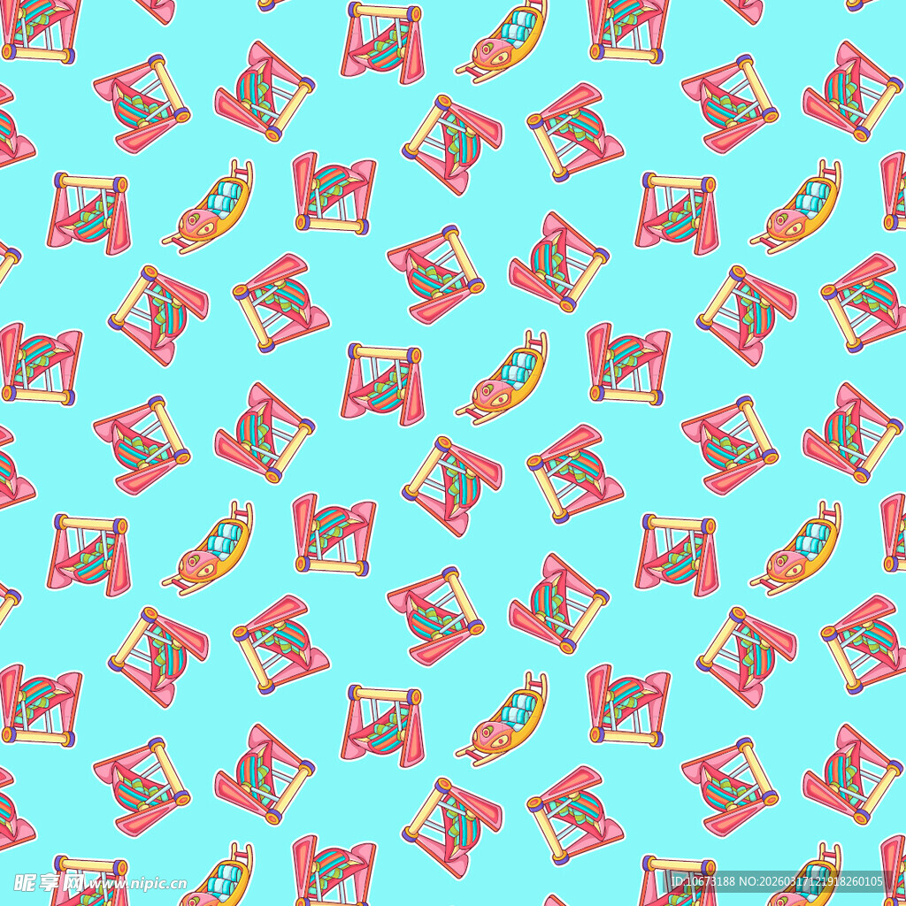 游乐设施图案背景