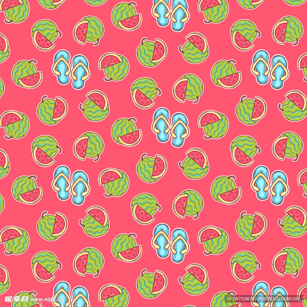 夏日元素图案背景