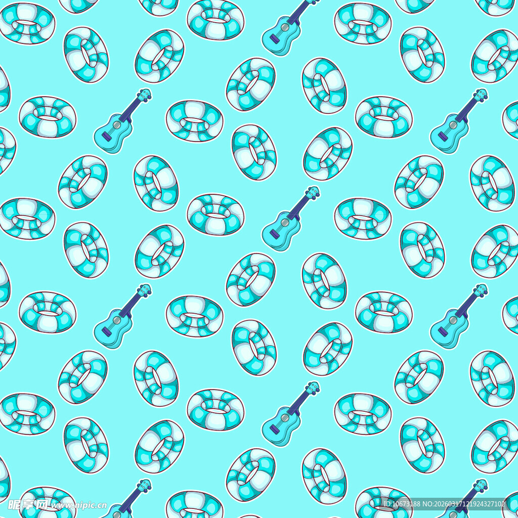 夏日元素图案背景