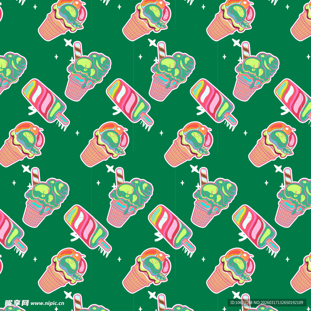 冰淇淋图案背景