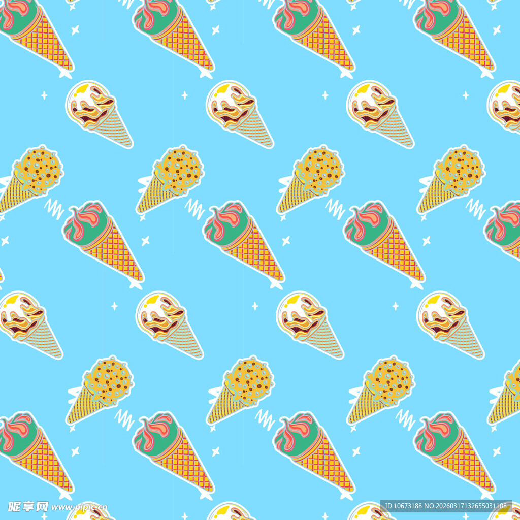 甜筒图案背景