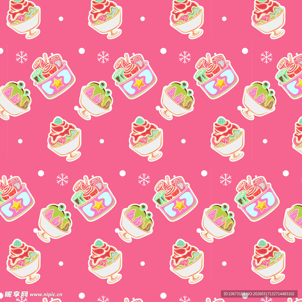 甜品图案背景