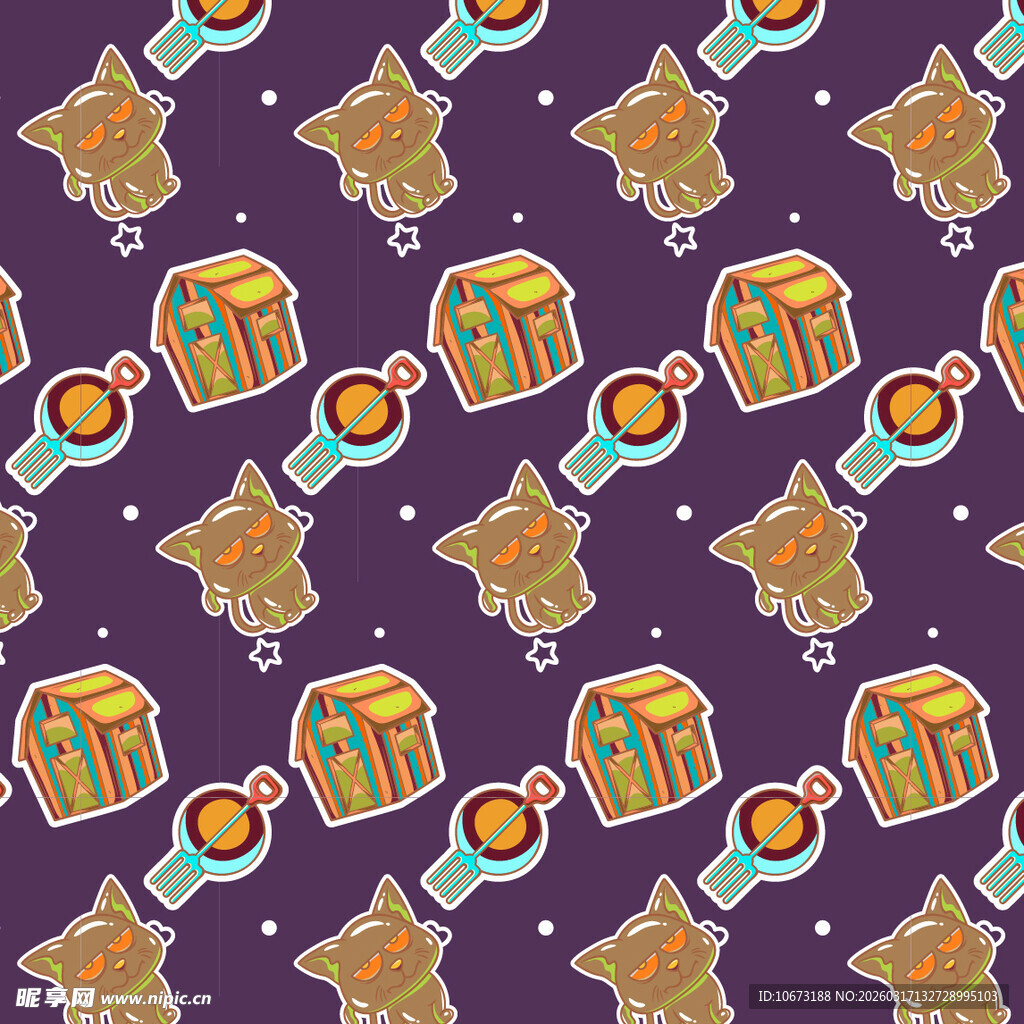 可爱元素图案背景