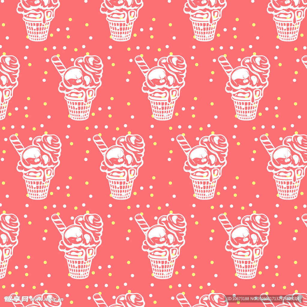 冰淇淋图案背景