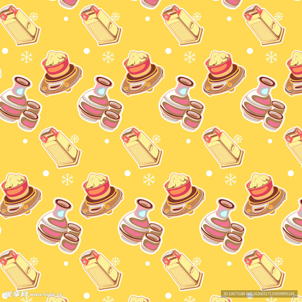 厨房元素图案背景