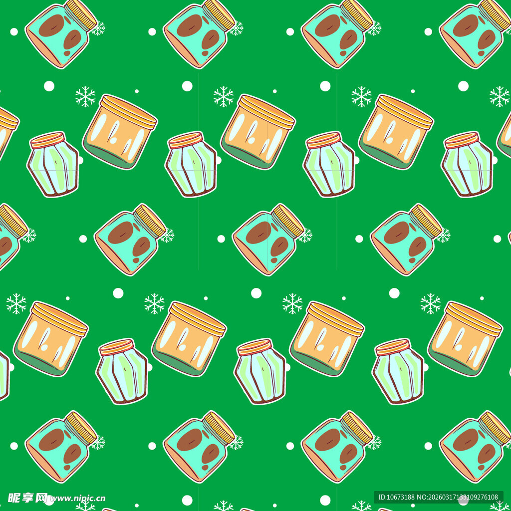 玻璃瓶图案背景