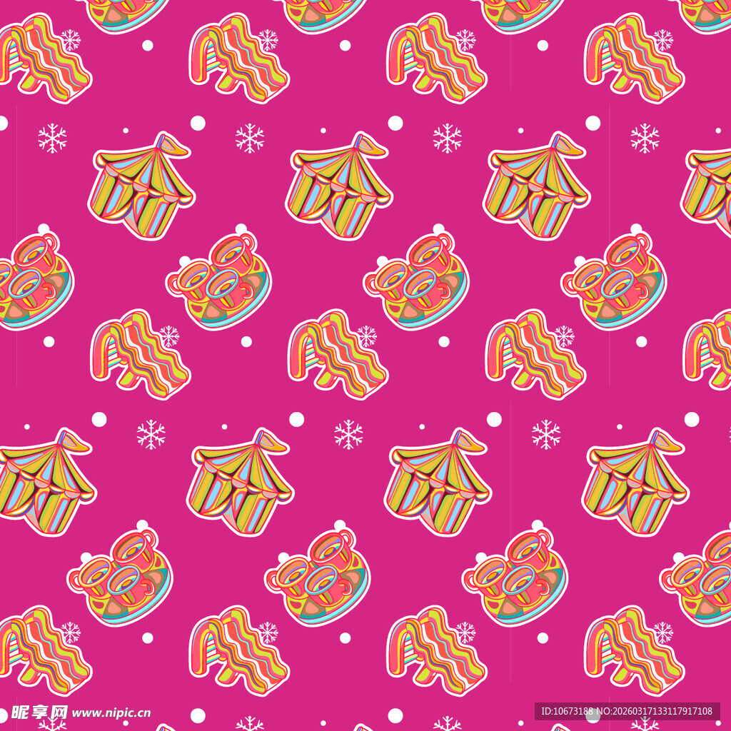 游乐设施图案背景