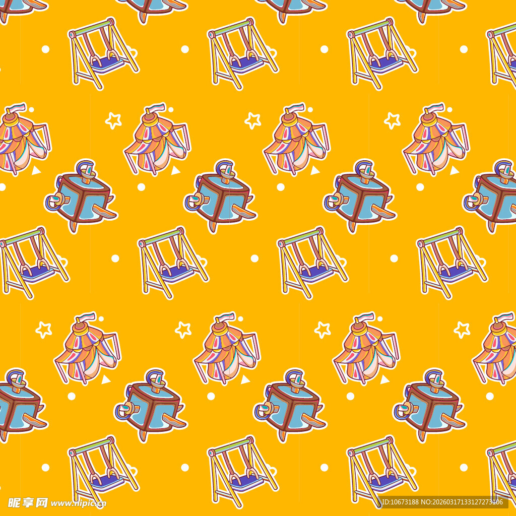 游乐设施图案背景