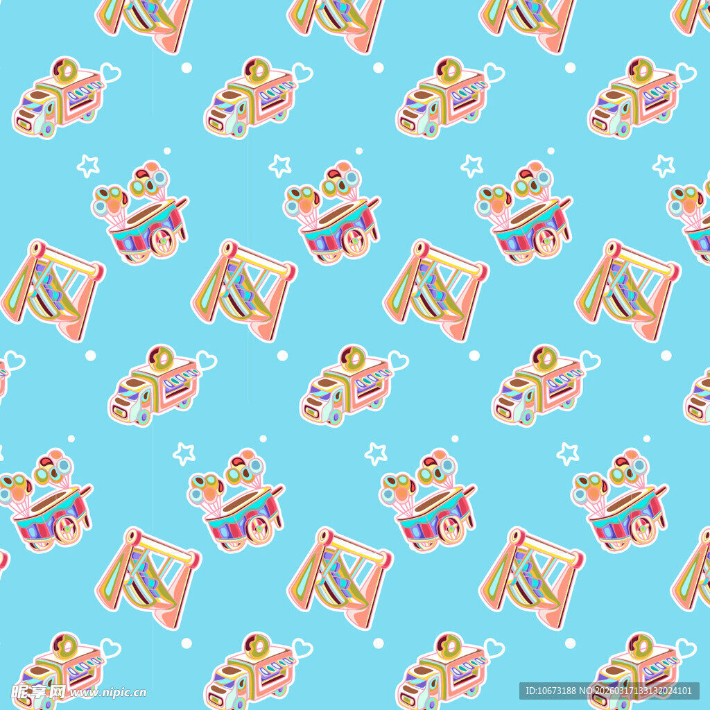 游乐设施图案背景