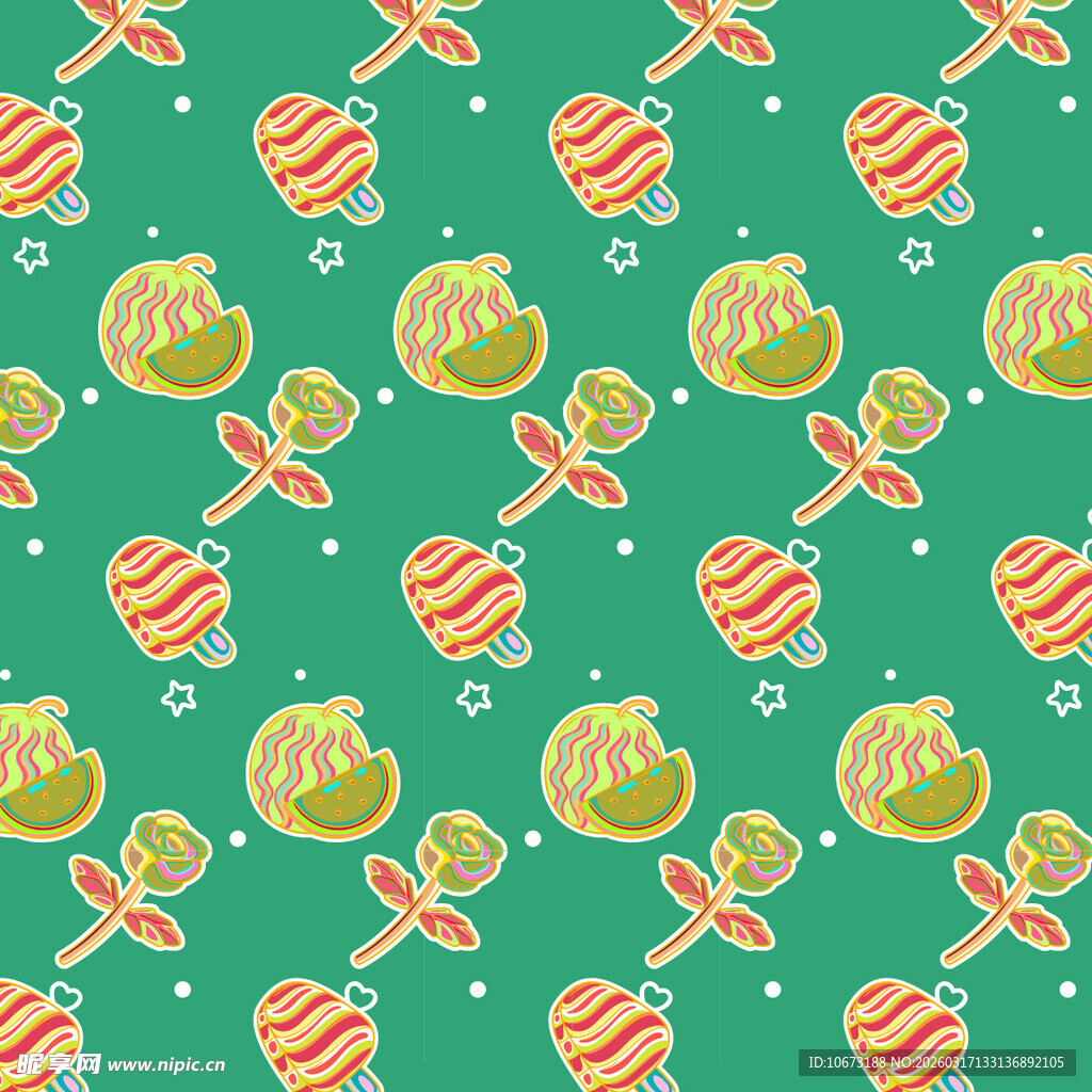 夏日元素图案背景