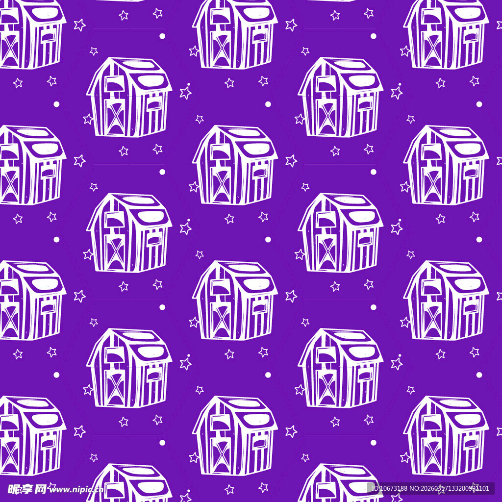 小木屋图案背景