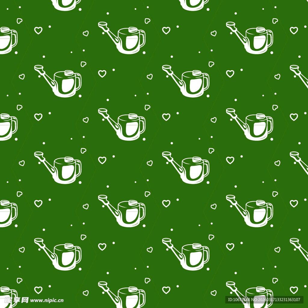 浇水壶图案背景